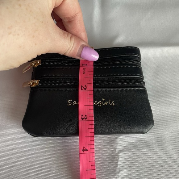 Save the Girls Clip & Go Crossbody Strap with Pouch Pink Animal Cheetah Black - Picture 11 of 12